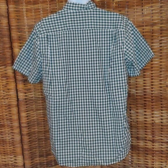 Gap Plaid Green White Shirt XL - Picture 2 of 5